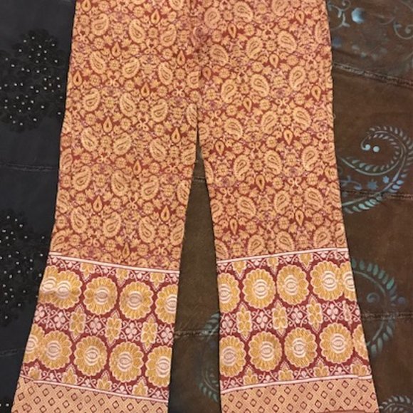 Silk Brocade Fringed Pants - Picture 1 of 5